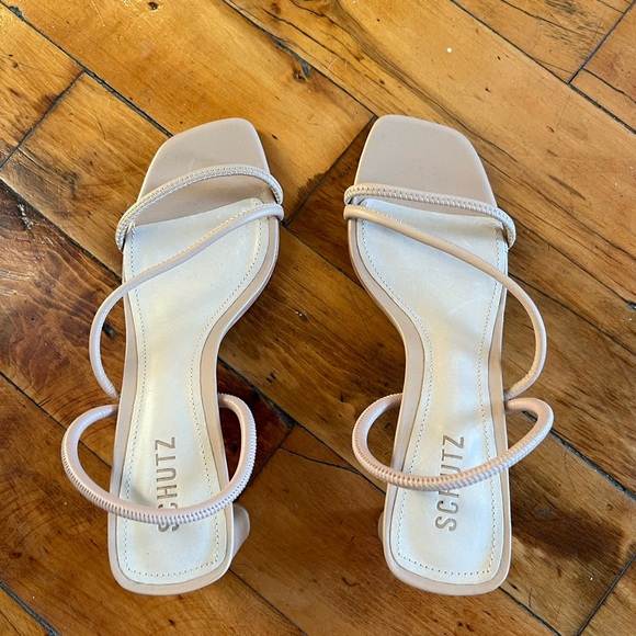 Chessie Mid Nappa Leather Sandal nude size 8 - Picture 2 of 5